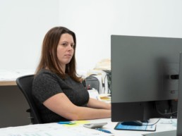 Woman working at computer